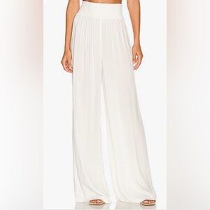 Alice + Olivia White Smocked A-Line Skirt